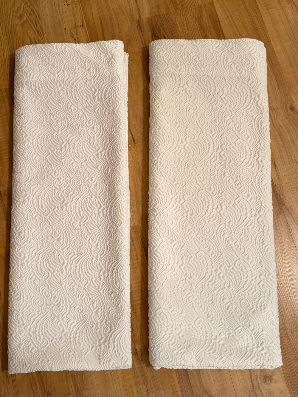 Peri Home White Rod Pocket Set of 2 Curtain Panels 106.5” X 38.5”” Extra Long